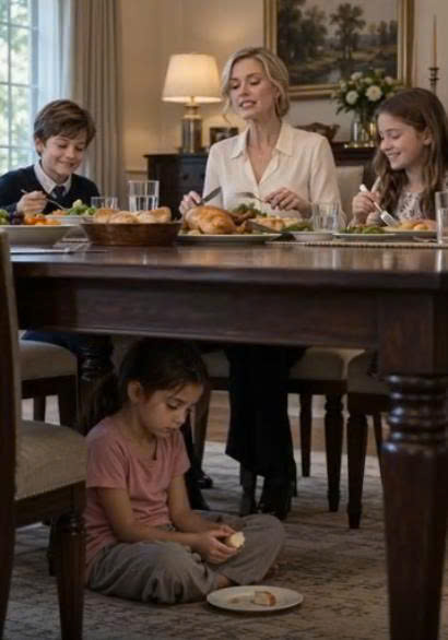 HE CAME HOME EARLY — AND FOUND HIS DAUGHTER EATING UNDER THE FAMILY TABLE!
