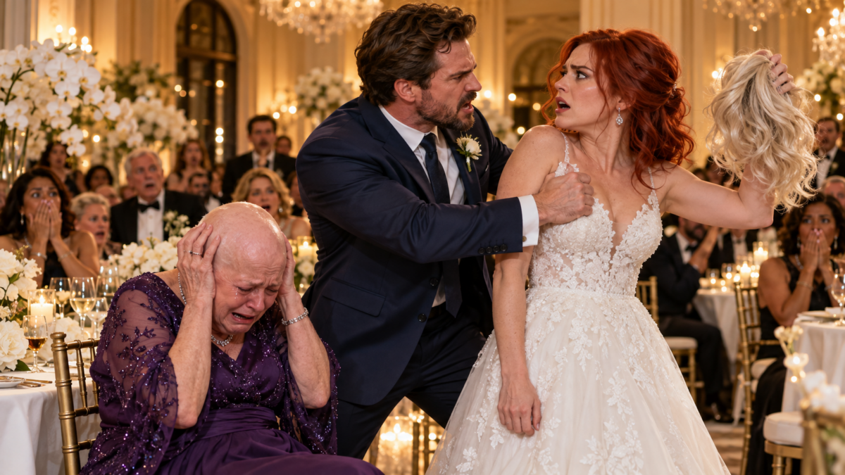 SHE MOCKED A BALD OLD WOMAN… UNTIL THE GROOM REVEALED WHO SHE REALLY WAS!