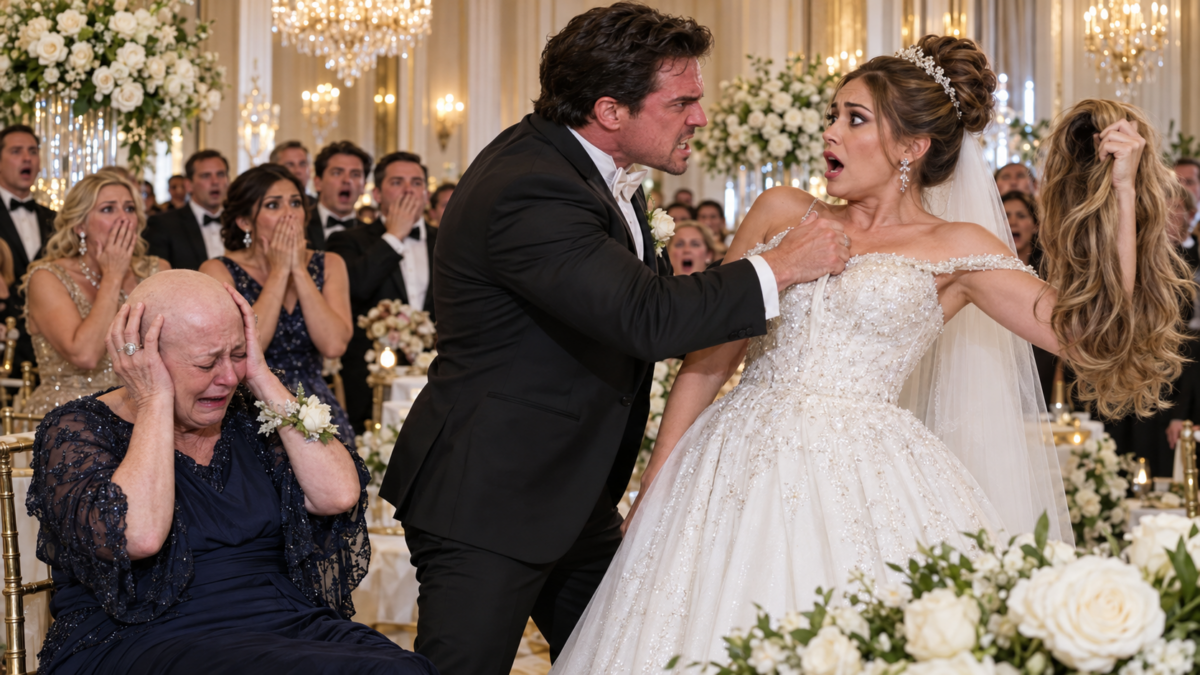 SHE RIPPED OFF AN OLD WOMAN’S WIG AT THE WEDDING… BUT SHE WAS THE GROOM’S MOTHER!
