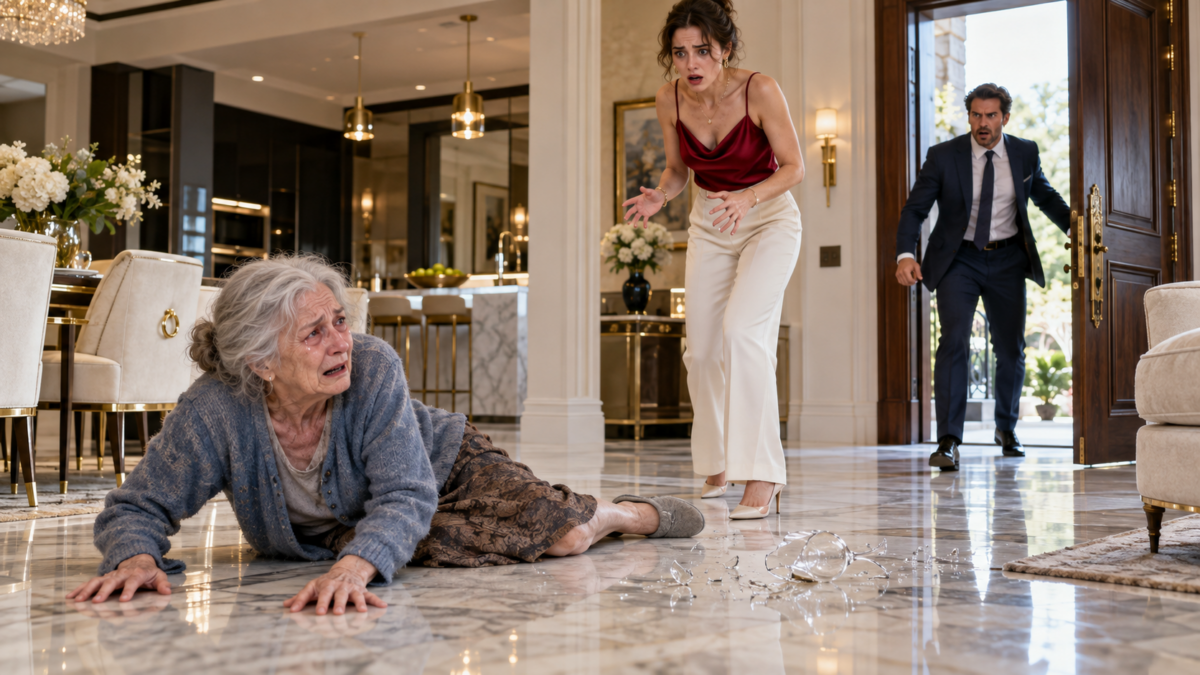 SHE PULLED THE CHAIR AWAY FROM HIS POOR ELDERLY MOTHER… BUT HE WAS WATCHING!
