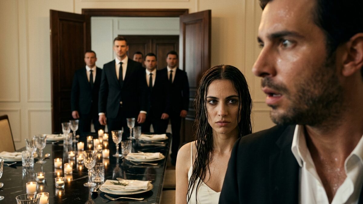 Pregnant woman humiliated at wealthy family dinner before mysterious men arrive