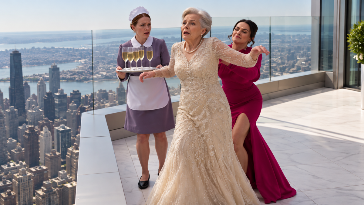 SHE PUSHED AN OLD WOMAN OFF THE ROOFTOP… BUT THE MAID SAVED HER!